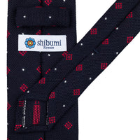 Floral Cashmere / Silk Fina Grenadine Tie - Navy