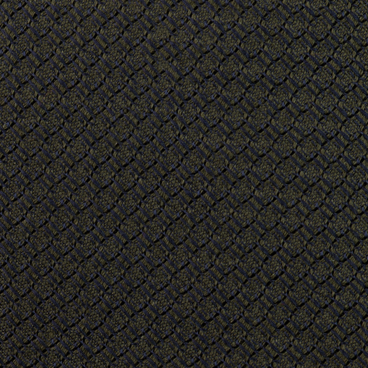Plain Cashmere / Silk Grossa Grenadine Tie - Dark Olive