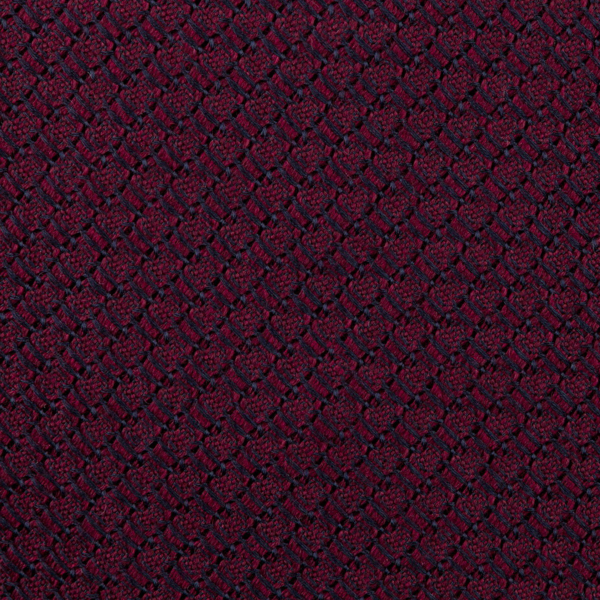 Plain Cashmere / Silk Grossa Grenadine Tie - Burgundy