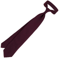 Plain Cashmere / Silk Grossa Grenadine Tie - Burgundy