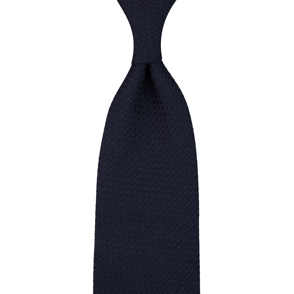 Plain Cashmere / Silk Grossa Grenadine Tie - Midnight