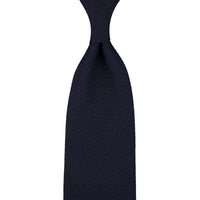 Plain Cashmere / Silk Grossa Grenadine Tie - Midnight