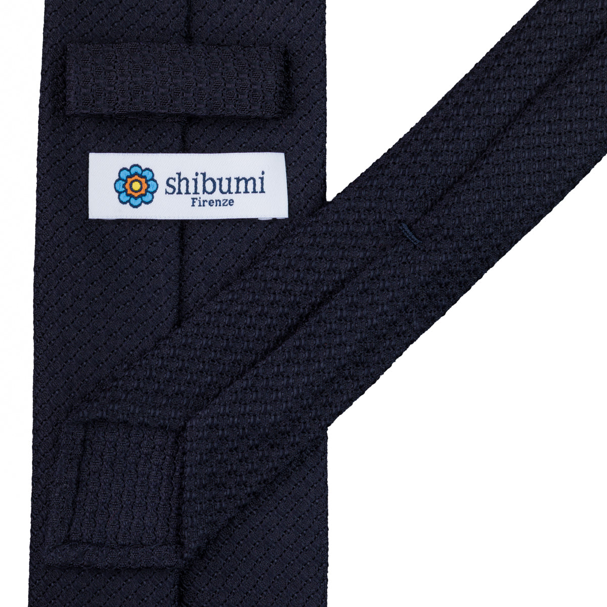 Plain Cashmere / Silk Grossa Grenadine Tie - Midnight