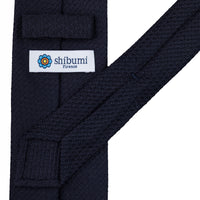 Plain Cashmere / Silk Grossa Grenadine Tie - Midnight