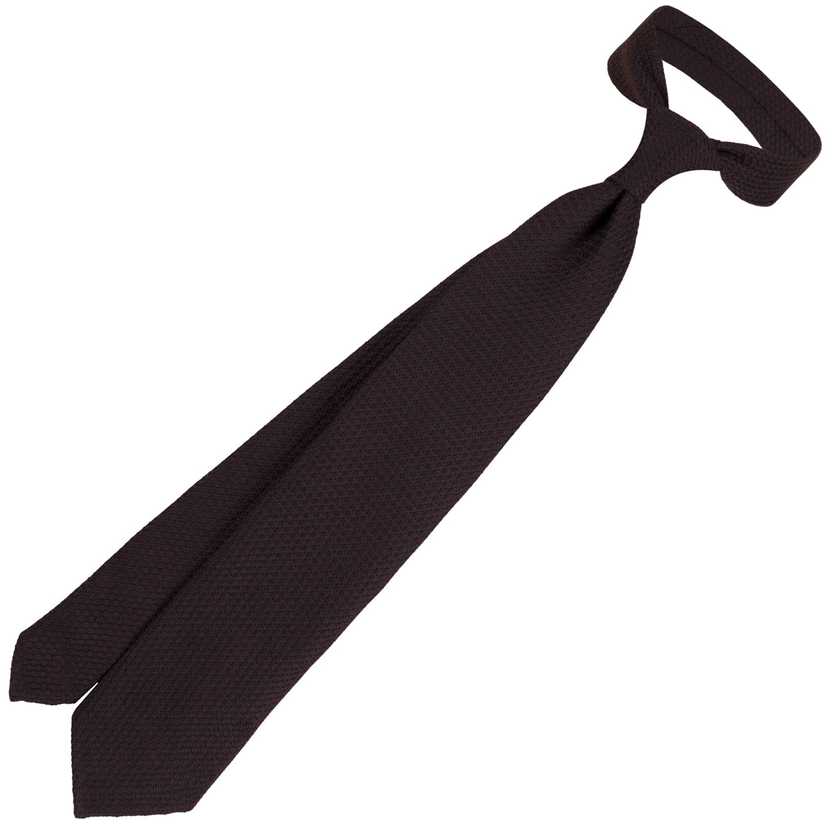 Plain Cashmere / Silk Grossa Grenadine Tie - Espresso