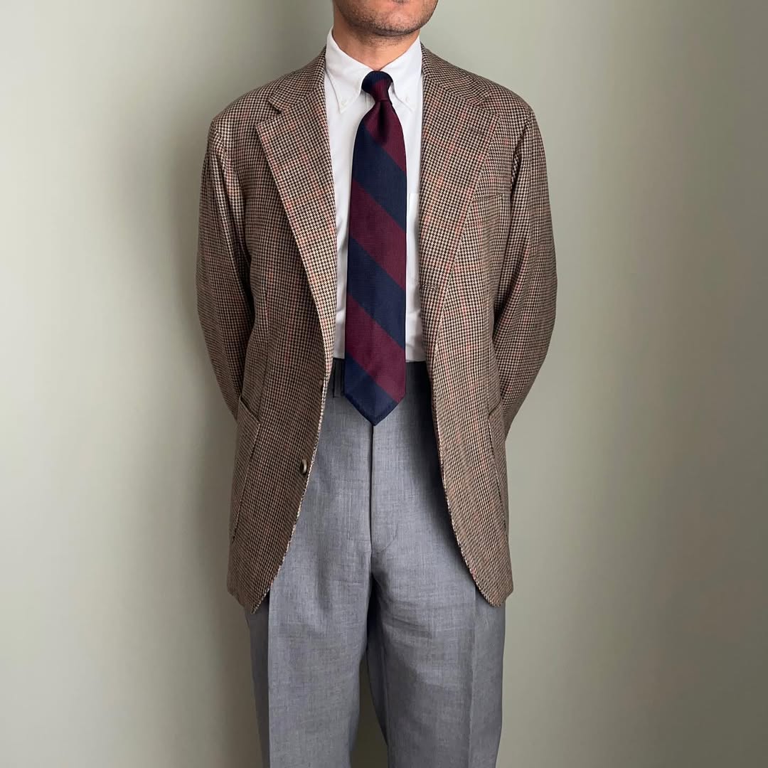 最終値下げ　Hudson stripe tie shirts ivory M 最終値下げ Hudson stripe tie shirts ivory M