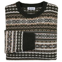 Fair Isle Wool / Cashmere Crewneck Sweater - Forest