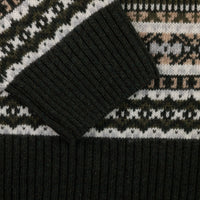 Fair Isle Wool / Cashmere Crewneck Sweater - Forest