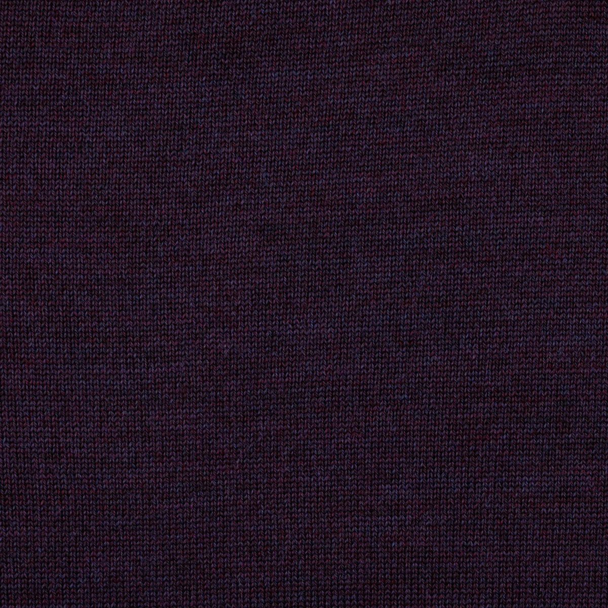 Merino Wool Knitted Polo - Eggplant
