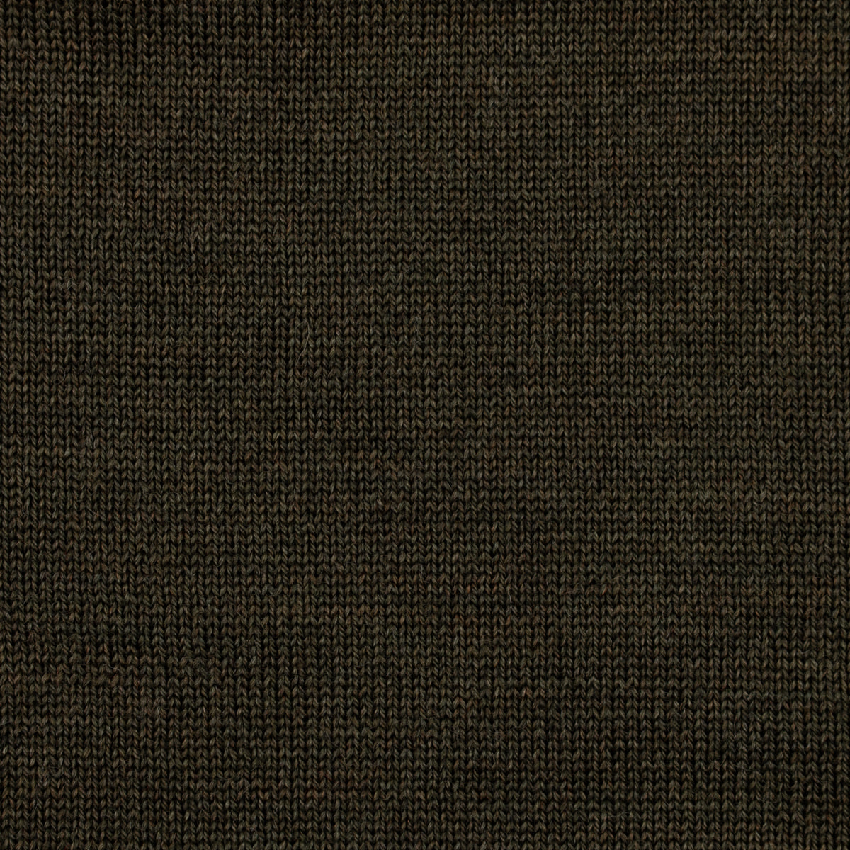 Merino Wool Knitted Polo - Dark Olive