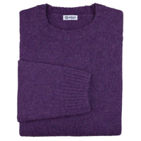 Brushed Wool Crewneck Sweater - Purple