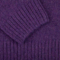 Brushed Wool Crewneck Sweater - Purple