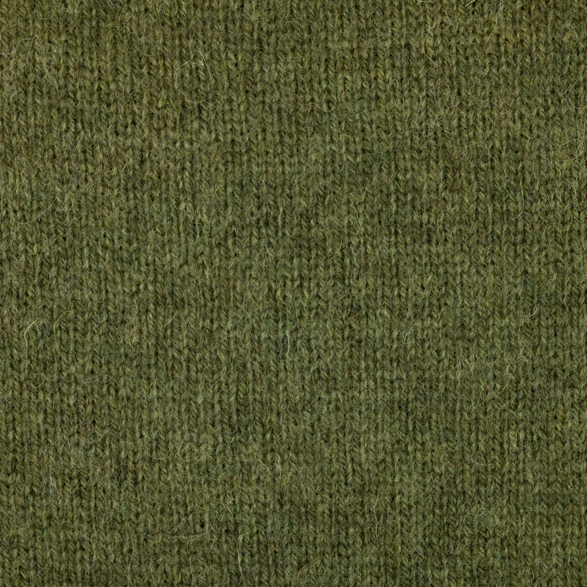 Brushed Wool Crewneck Sweater - Moss Green