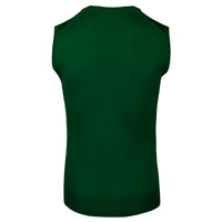 Merino Wool Sleeveless Cardigan - Kelly