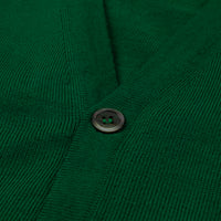Merino Wool Sleeveless Cardigan - Kelly