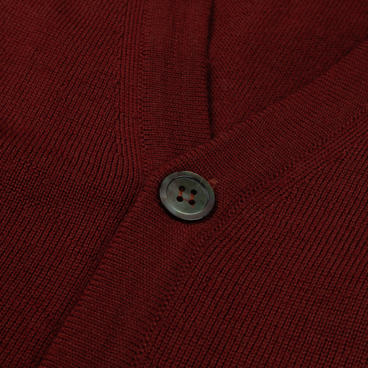 Merino Wool Sleeveless Cardigan - Cherry