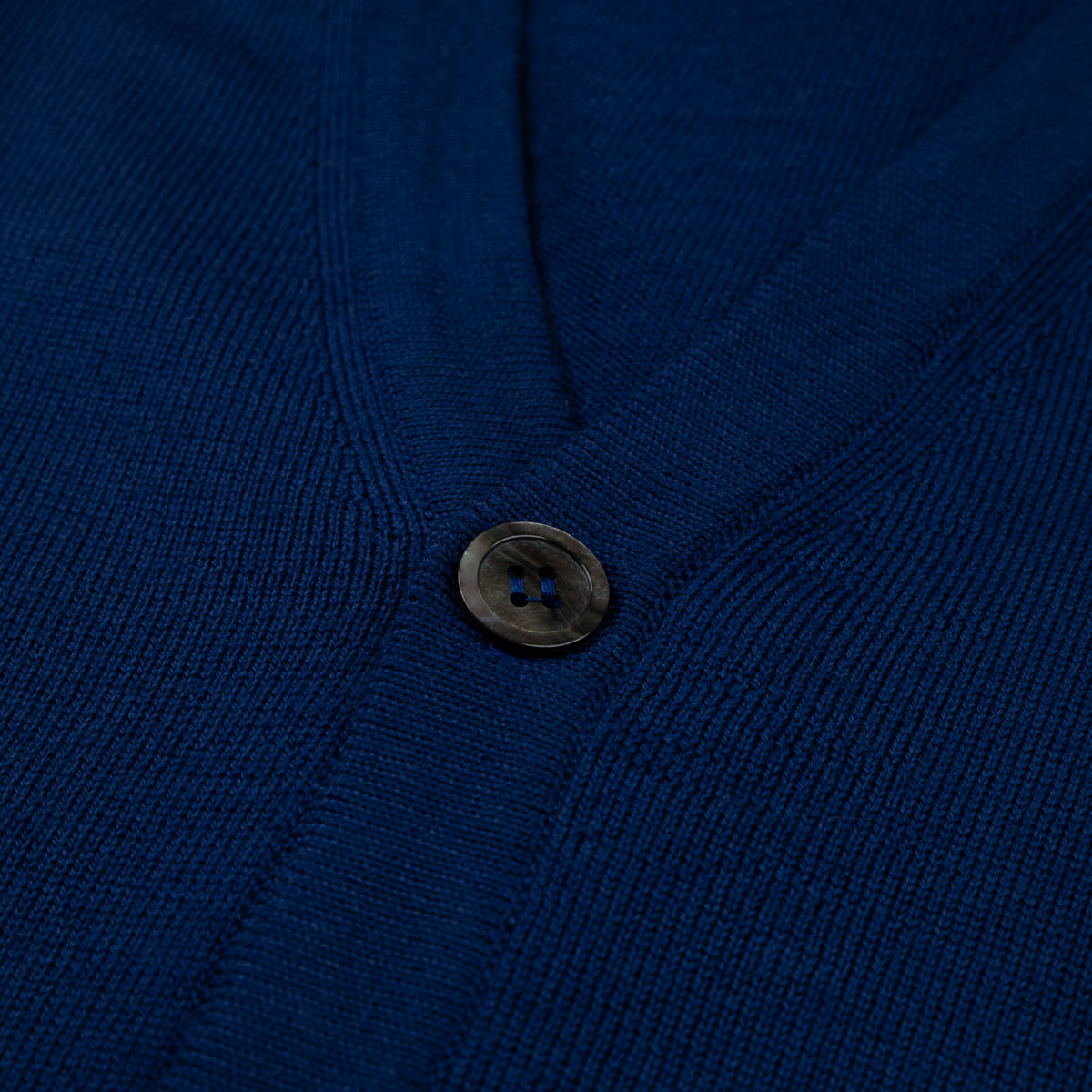 Merino Wool Sleeveless Cardigan - Royal