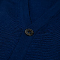 Merino Wool Sleeveless Cardigan - Royal