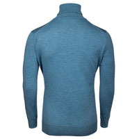 Merino Wool Knitted Turtleneck - Sky Blue