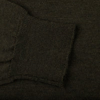 Merino Wool Knitted Turtleneck - Dark Olive