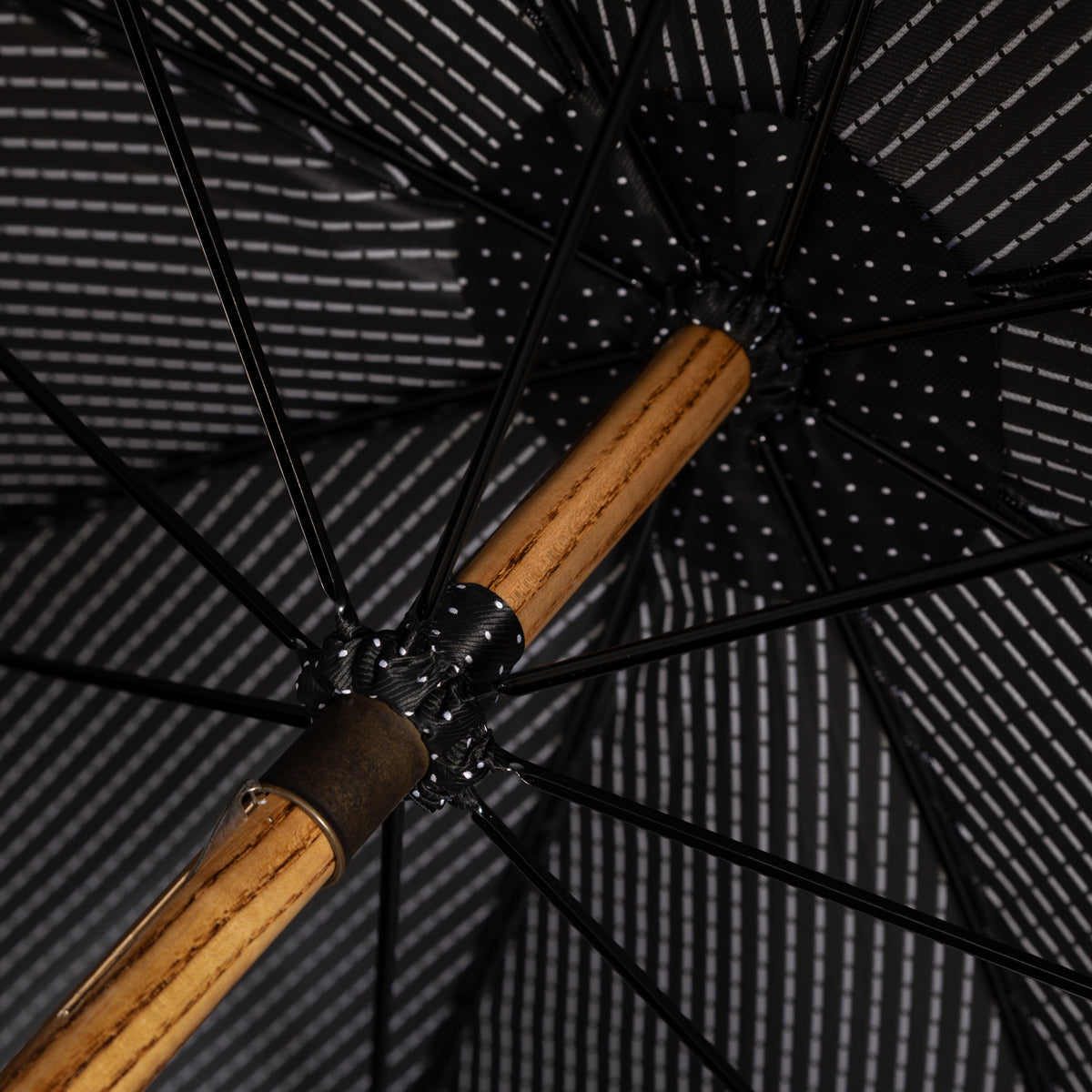 Shibumi x Mario Talarico Umbrella Black Dots - Blonde Hickory