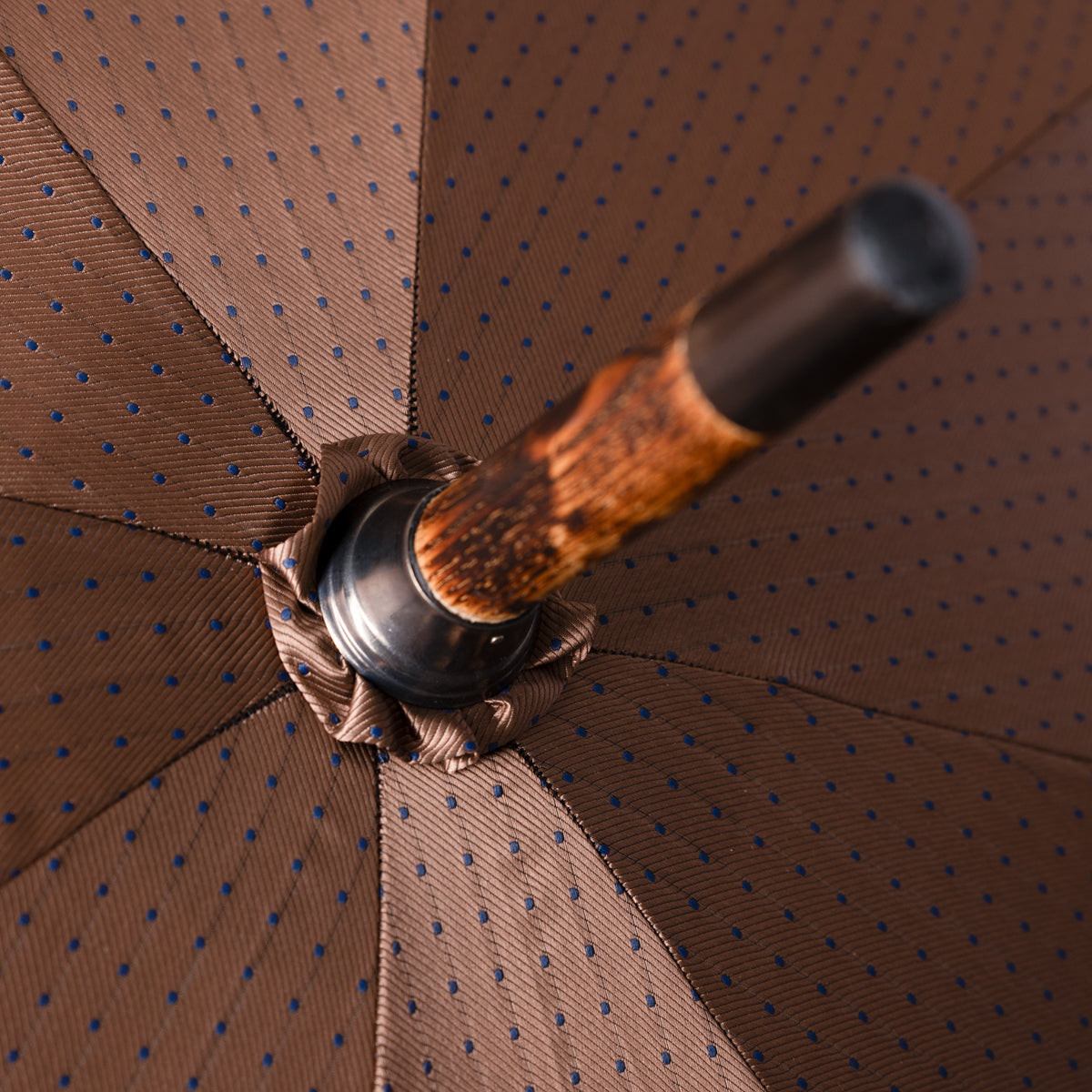 Shibumi x Mario Talarico Umbrella Beige Dots - Dark Hickory