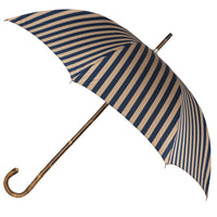 Shibumi x Mario Talarico Umbrella Navy / Beige Striped - Cherry
