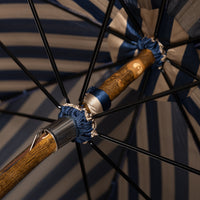 Shibumi x Mario Talarico Umbrella Navy / Beige Striped - Cherry