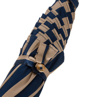 Shibumi x Mario Talarico Umbrella Navy / Beige Striped - Cherry