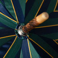 Shibumi x Mario Talarico Umbrella Navy / Forest Striped - Dark Hickory