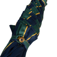 Shibumi x Mario Talarico Umbrella Navy / Forest Striped - Dark Hickory