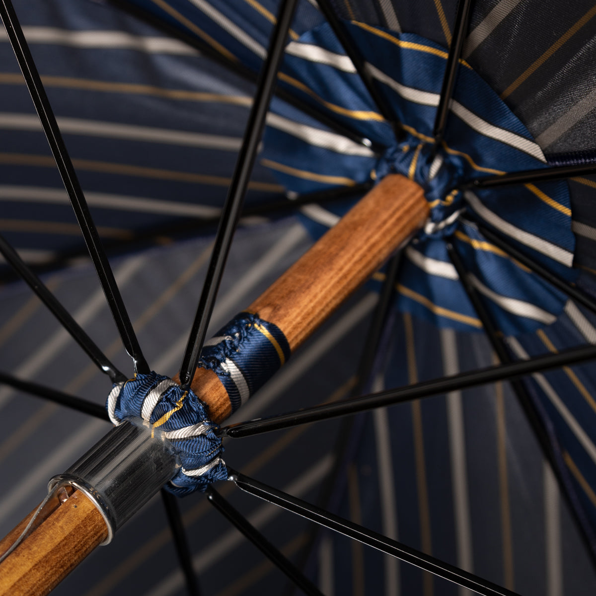 Shibumi x Mario Talarico Umbrella Navy Striped - Bamboo