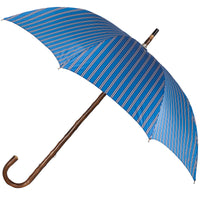 Shibumi x Mario Talarico Umbrella Sky Blue Striped - Chestnut