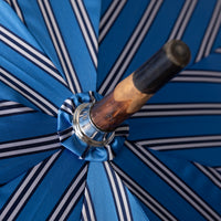 Shibumi x Mario Talarico Umbrella Sky Blue Striped - Chestnut
