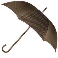 Shibumi x Mario Talarico Umbrella Dark Olive Striped - Cherry
