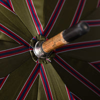 Shibumi x Mario Talarico Umbrella Dark Olive Striped - Cherry