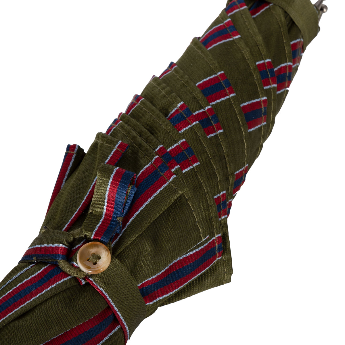 Shibumi x Mario Talarico Umbrella Dark Olive Striped - Cherry