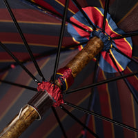Shibumi x Mario Talarico Umbrella Navy / Burgundy Striped - Cherry