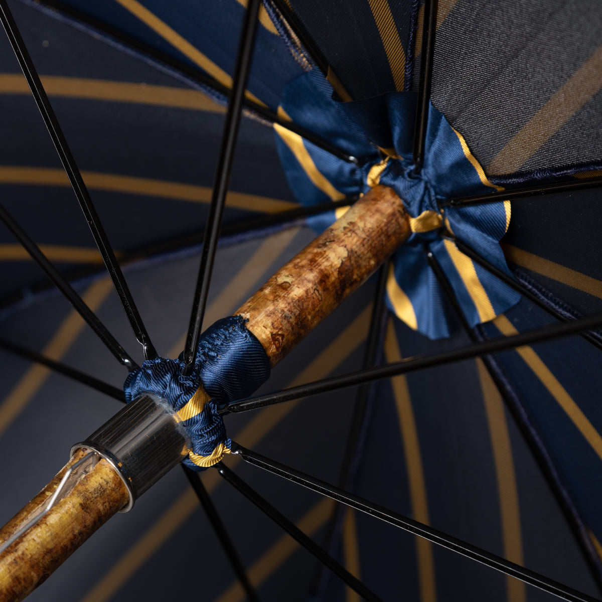 Shibumi x Mario Talarico Umbrella Navy Striped - Cherry