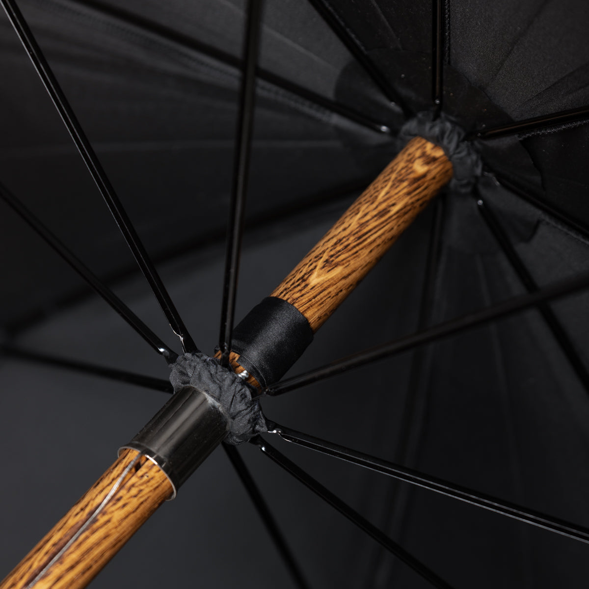 Shibumi x Mario Talarico Umbrella Black Plain - Bamboo