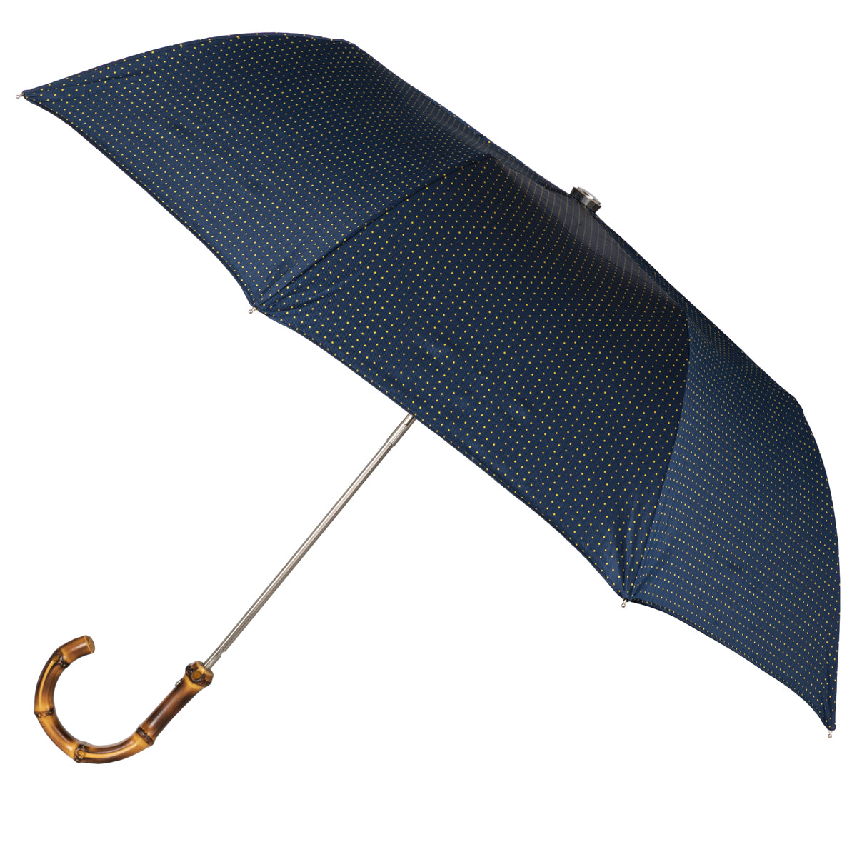 Shibumi x Mario Talarico Travel Umbrella Navy Dots - Bamboo