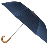 Shibumi x Mario Talarico Travel Umbrella Navy Dots - Blonde Hickory