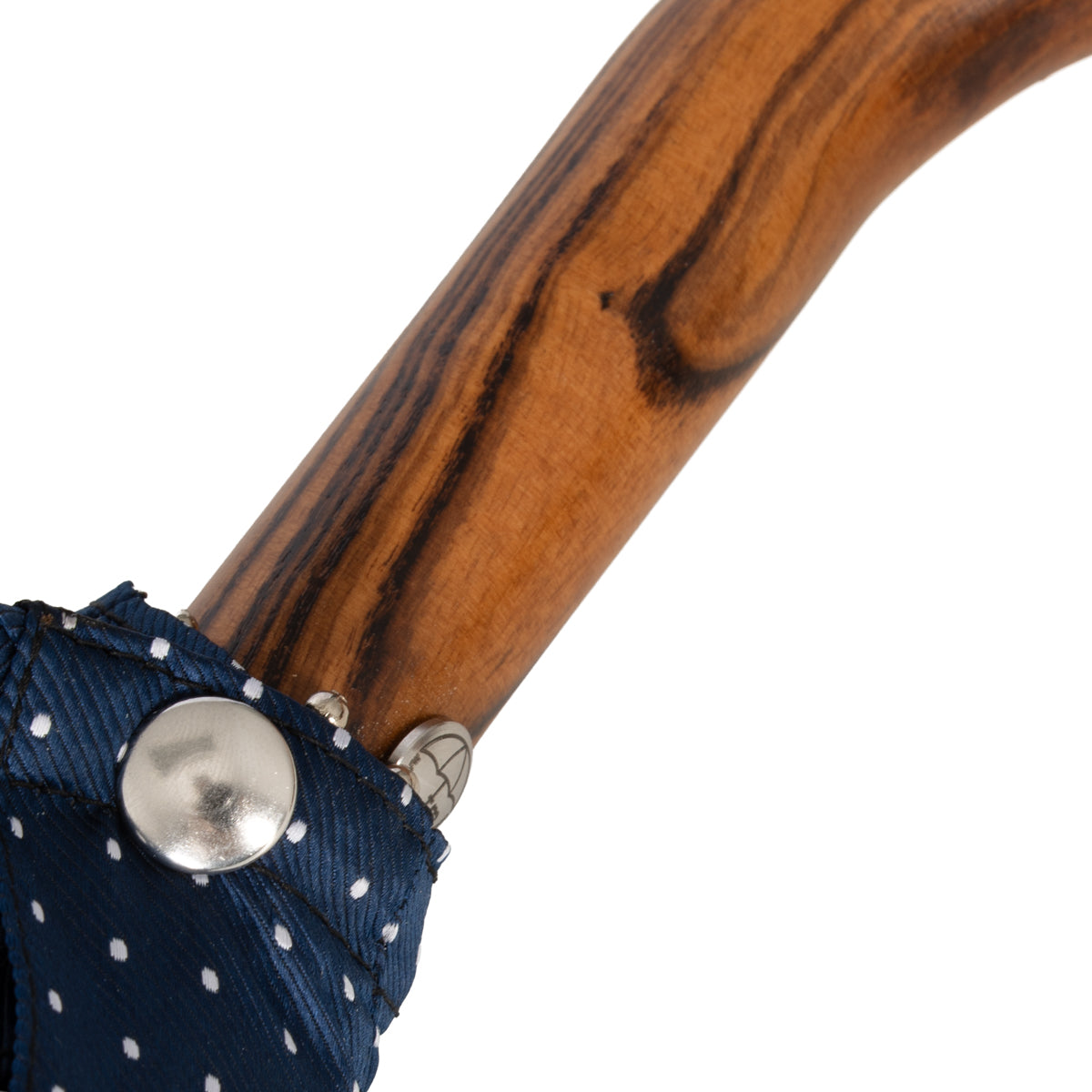 Shibumi x Mario Talarico Travel Umbrella Navy Dots - Blonde Hickory