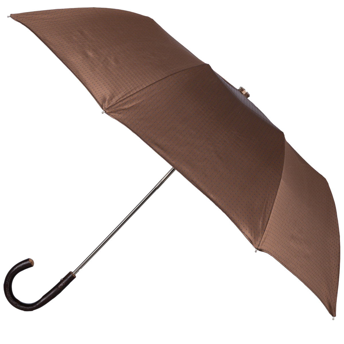 Shibumi x Mario Talarico Travel Umbrella Brown Dots - Chestnut