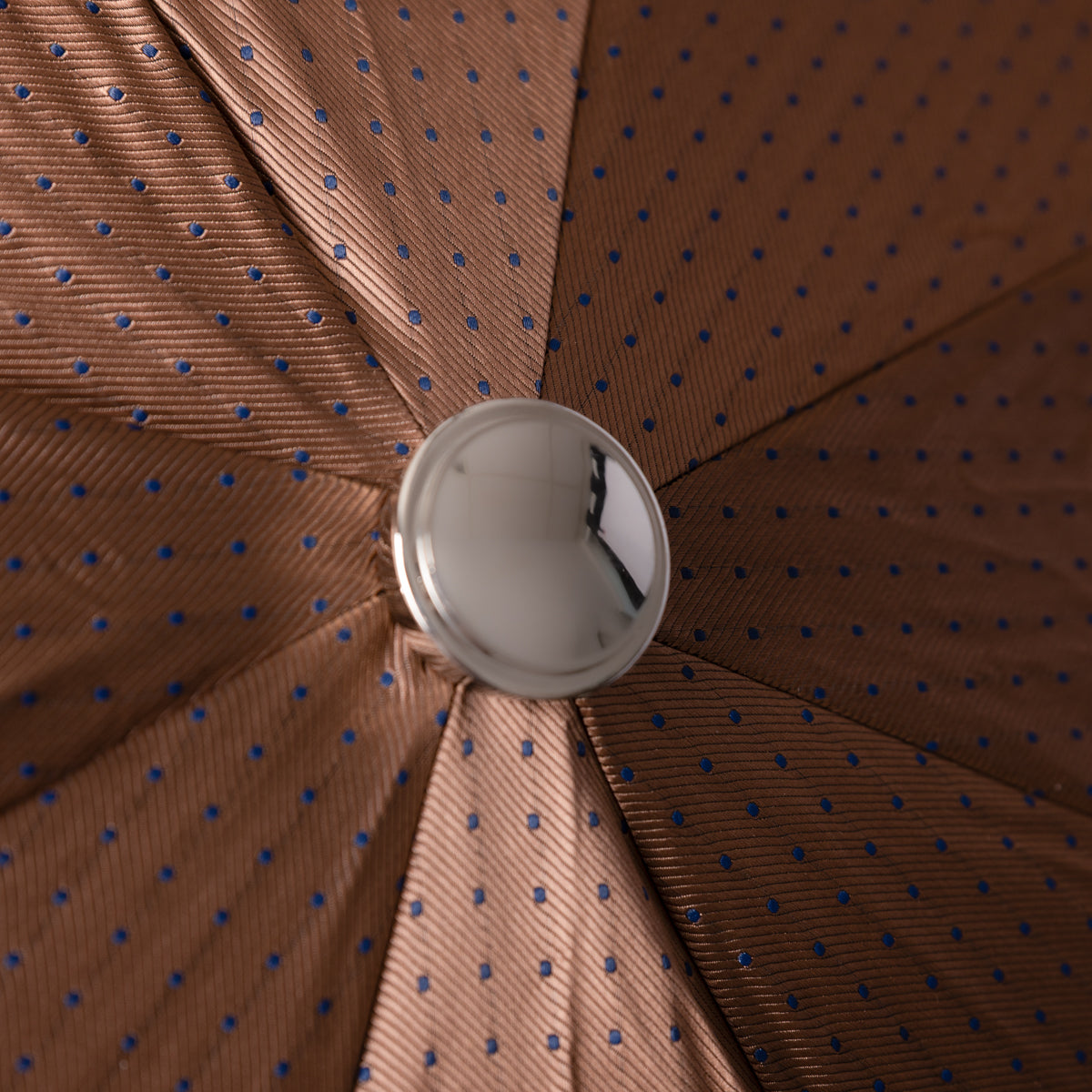 Shibumi x Mario Talarico Travel Umbrella Brown Dots - Chestnut