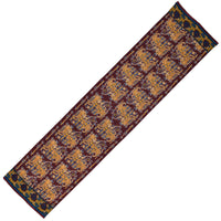 Tiger Motif Wool / Silk Scarf - Burgundy