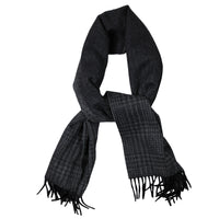 Glencheck Faded Cashmere Scarf - Charcoal / Grey
