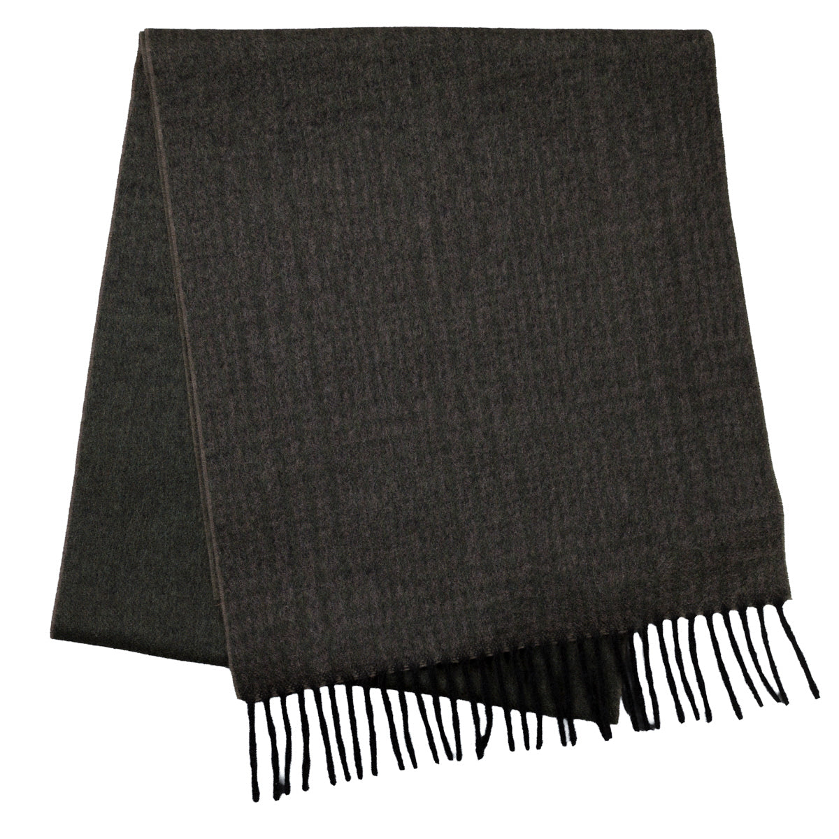 Glencheck Faded Cashmere Scarf - Brown / Green