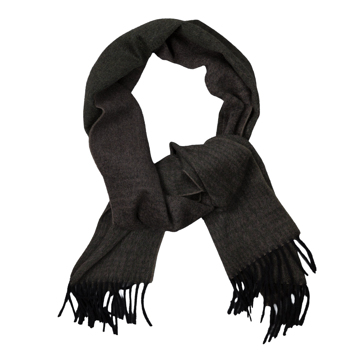 Glencheck Faded Cashmere Scarf - Brown / Green