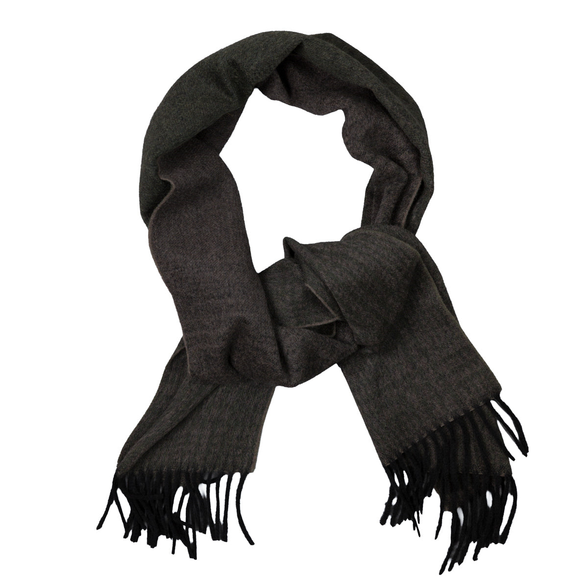 Glencheck Faded Cashmere Scarf - Brown / Green